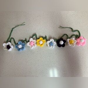 Daisy Garland Double Layer New Handmade Crochet Rainbow Colors